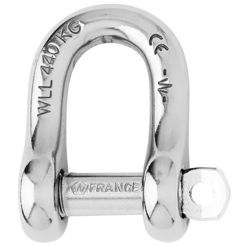 WICHARD 01401 CAPTIVE PIN D SHACKLE - DIAMETER 4MM - 5/32 INCH