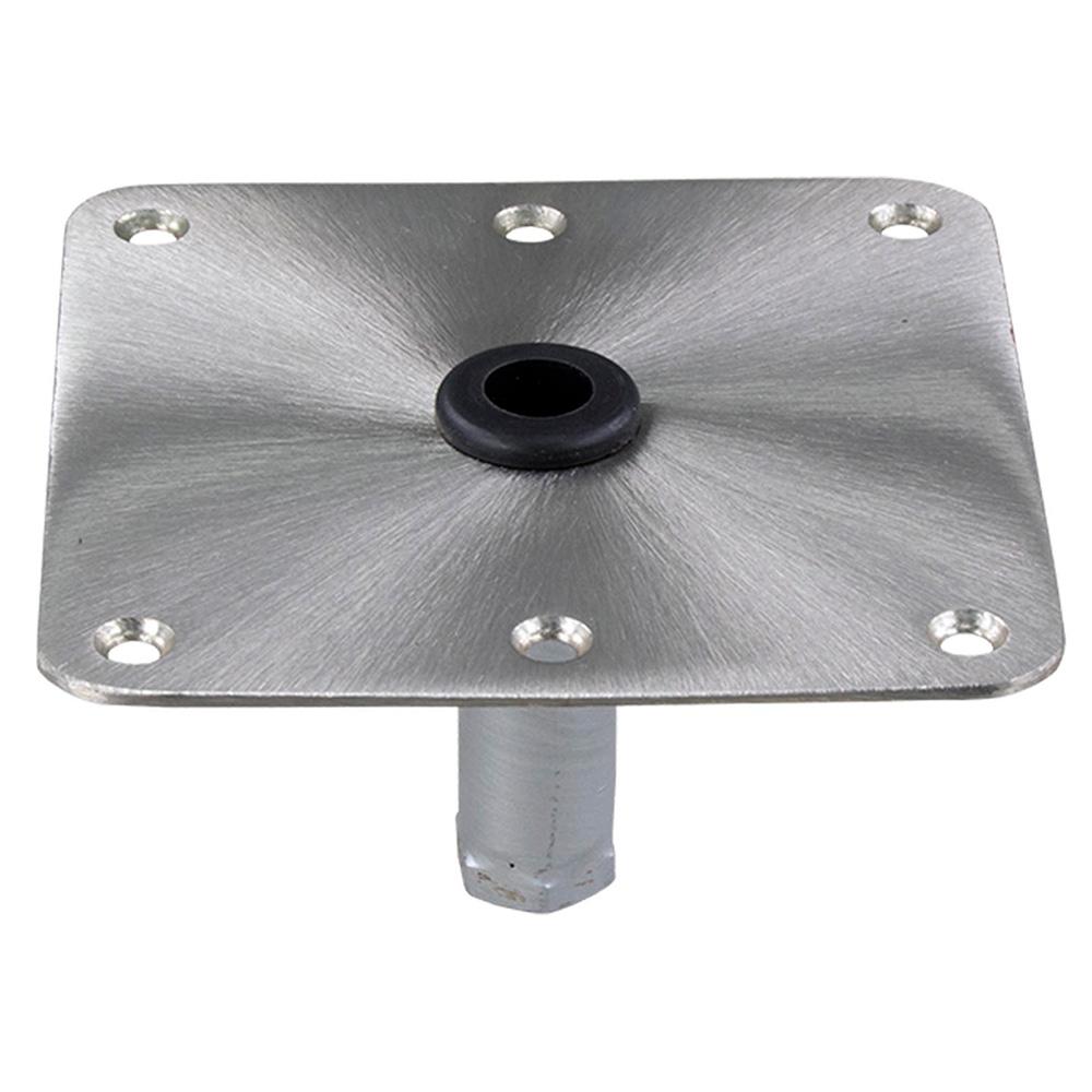 SPRINGFIELD 1630001 KINGPIN7 INCH X 7 INCH STAINLESS STEEL SQUARE BASE (THREADED) - High quality product image showing SPRINGFIELD 1630001 KINGPIN7 INCH X 7 INCH STAINLESS STEEL SQUARE BASE (THREADED) details and features