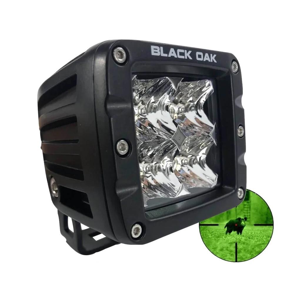 BLACK OAK 2IR-POD850 PRO SERIES INFRARED 2 INCH 850NM FLOOD POD LIGHT - BLACK - High quality product image showing BLACK OAK 2IR-POD850 PRO SERIES INFRARED 2 INCH 850NM FLOOD POD LIGHT - BLACK details and features