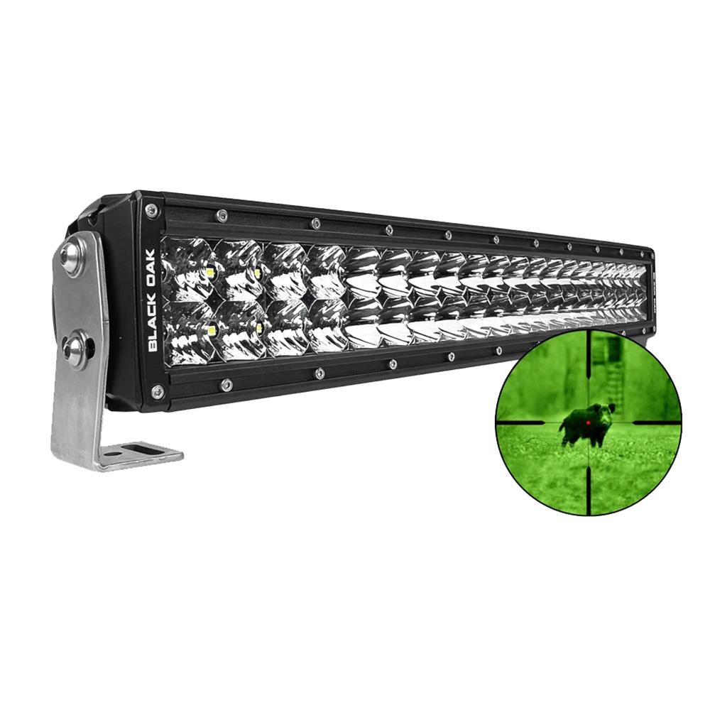 BLACK OAK 20IR-850 PRO SERIES DOUBLE ROW COMBO INFRARED 20 INCH 850NM LIGHT BAR - BLACK - The Twister Group Tools product