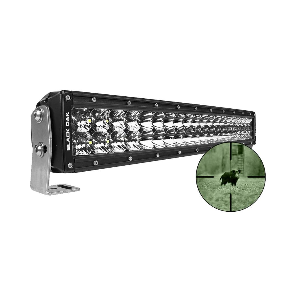 BLACK OAK 20IR-940 PRO SERIES DOUBLE ROW COMBO INFRARED 20 INCH 940NM LIGHT BAR - BLACK - High quality product image showing BLACK OAK 20IR-940 PRO SERIES DOUBLE ROW COMBO INFRARED 20 INCH 940NM LIGHT BAR - BLACK details and features