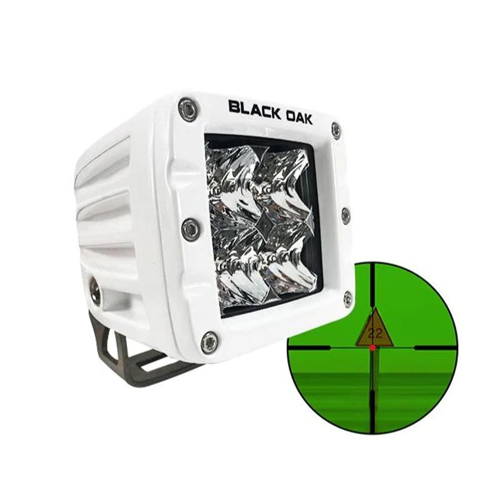 BLACK OAK 2MIR-POD850 PRO SERIES INFRARED 2 INCH 850NM FLOOD POD LIGHT - WHITE - High quality product image showing BLACK OAK 2MIR-POD850 PRO SERIES INFRARED 2 INCH 850NM FLOOD POD LIGHT - WHITE details and features