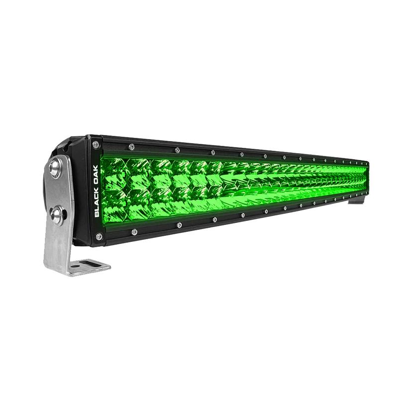 BLACK OAK 30CG-D3OS CURVED DOUBLE ROW COMBO GREEN HOG HUNTING 30 INCH LIGHT BAR - BLACK