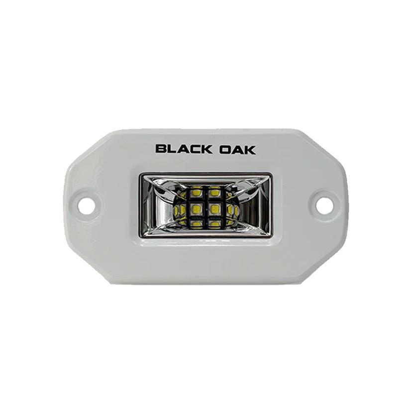 BLACK OAK 2FSL-SRPOD10CR PRO SERIES 2 INCH FLUSH MOUNTED SCENE LIGHT - WHITE