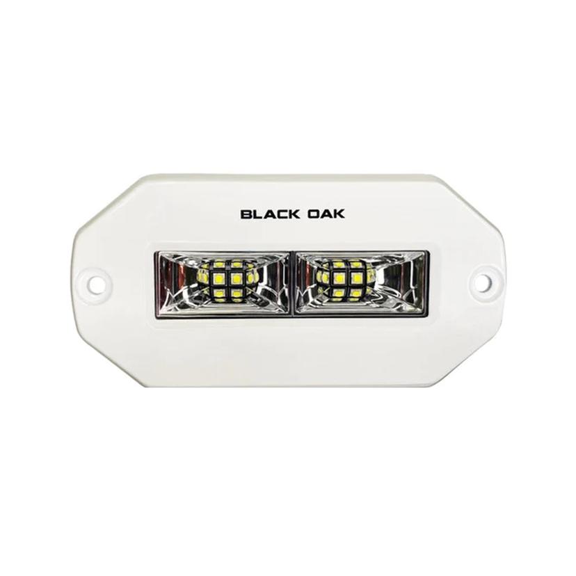 BLACK OAK 4FMSL-S PRO SERIES 4 INCH FLUSH MOUNT SPREADER LIGHT - WHITE HOUSING