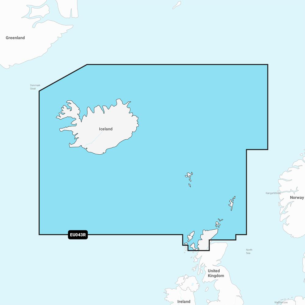 GARMIN 010-C1246-00 NAVIONICS VISION+ NVEU043R - ICELAND TO ORKNEY - MARINE CHART - The Twister Group Tools product