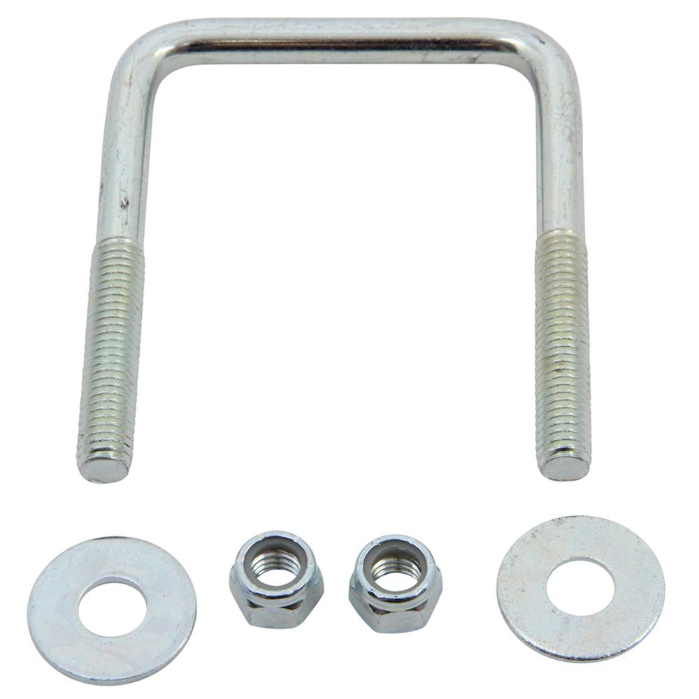 C.E. SMITH 15253A ZINC U-BOLT 7/16 INCH-14 X 3-1/8 INCH X 4 INCH W/WASHERS & NUTS - SQUARE - The Twister Group Tools product