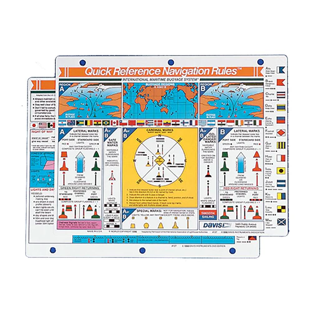 DAVIS INSTRUMENTS 127 INTERNATIONAL NAVIGATION RULES QUICK REFERENCE CARD - High quality product image showing DAVIS INSTRUMENTS 127 INTERNATIONAL NAVIGATION RULES QUICK REFERENCE CARD details and features