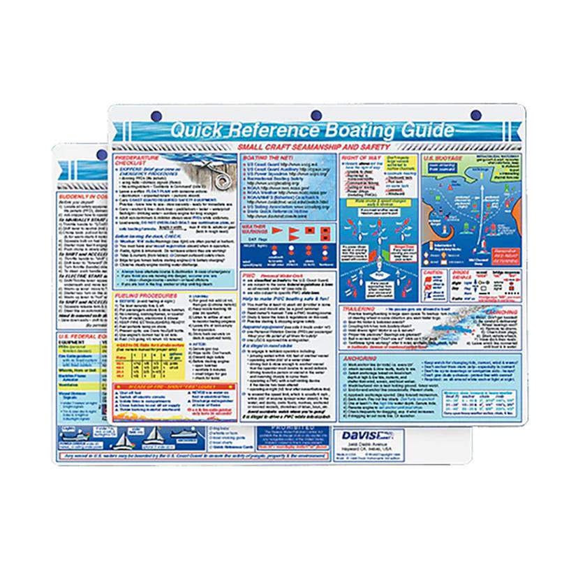DAVIS INSTRUMENTS 128 BOATING GUIDE QUICK REFERENCE CARD