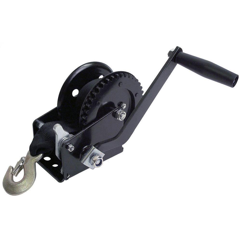 ATTWOOD 11149-4 1200 LB SINGLE DRIVE WINCH WITH 2 INCH X 20FT STRAP - High quality product image showing ATTWOOD 11149-4 1200 LB SINGLE DRIVE WINCH WITH 2 INCH X 20FT STRAP details and features