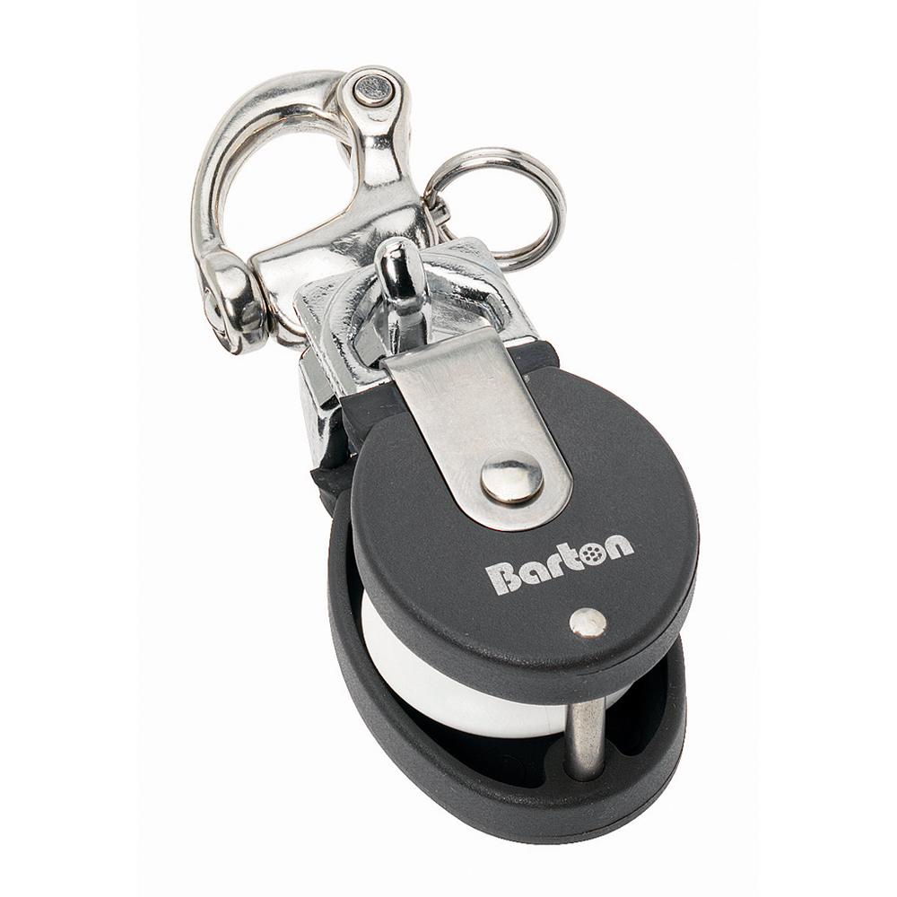 BARTON MARINE 90301 SIZE 2 SNATCH BLOCK W/ STAINLESS STEEL SNAP - High quality product image showing BARTON MARINE 90301 SIZE 2 SNATCH BLOCK W/ STAINLESS STEEL SNAP details and features