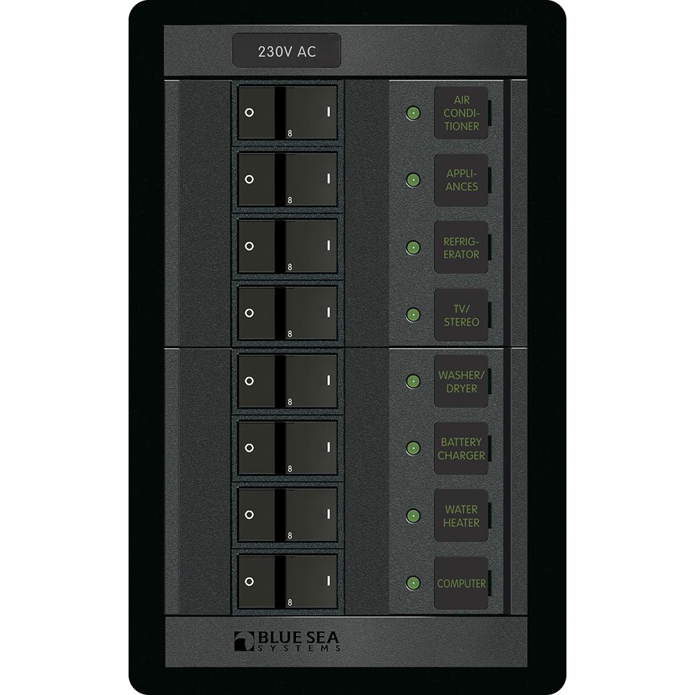 BLUE SEA 1229 230 VOLT AC 8 POSITION 360 PANEL - The Twister Group Tools product