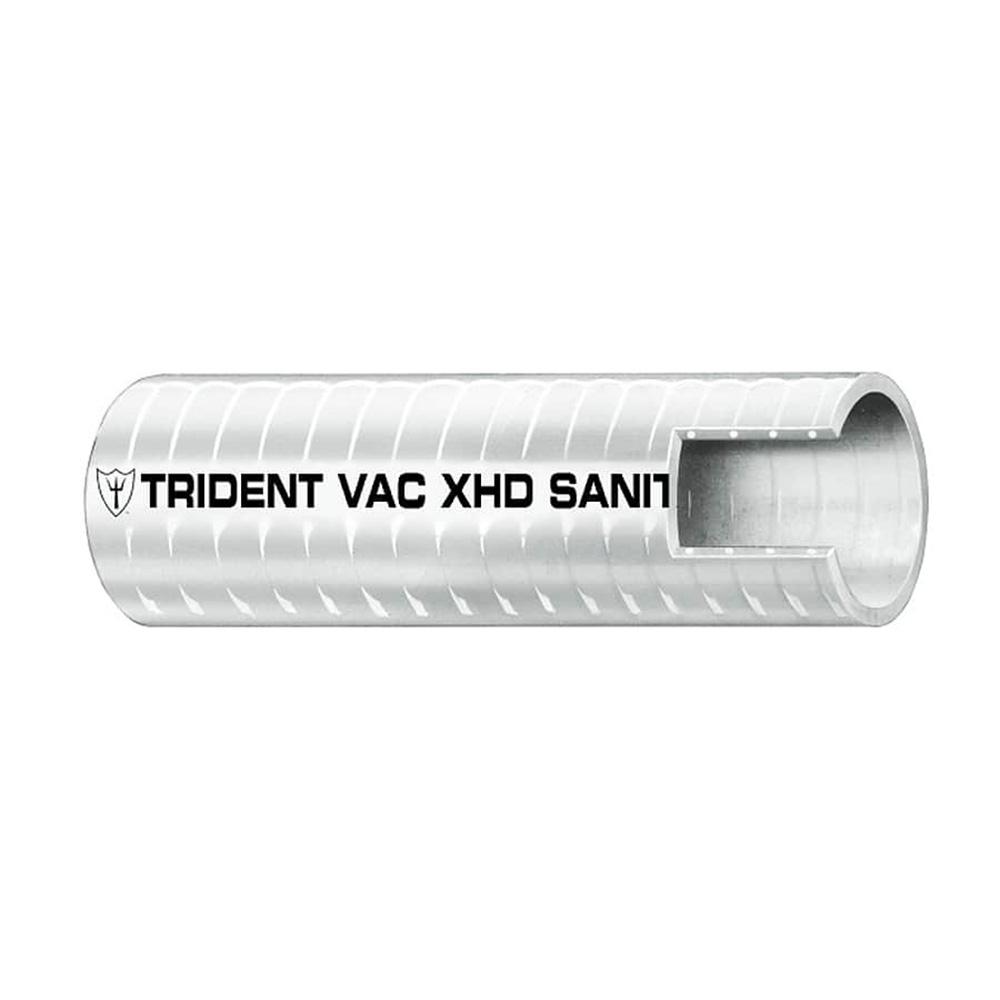 TRIDENT MARINE 148-1006-FT 1 INCH VAC XHD SANITATION HOSE WHITE FDA PVC - The Twister Group Tools product