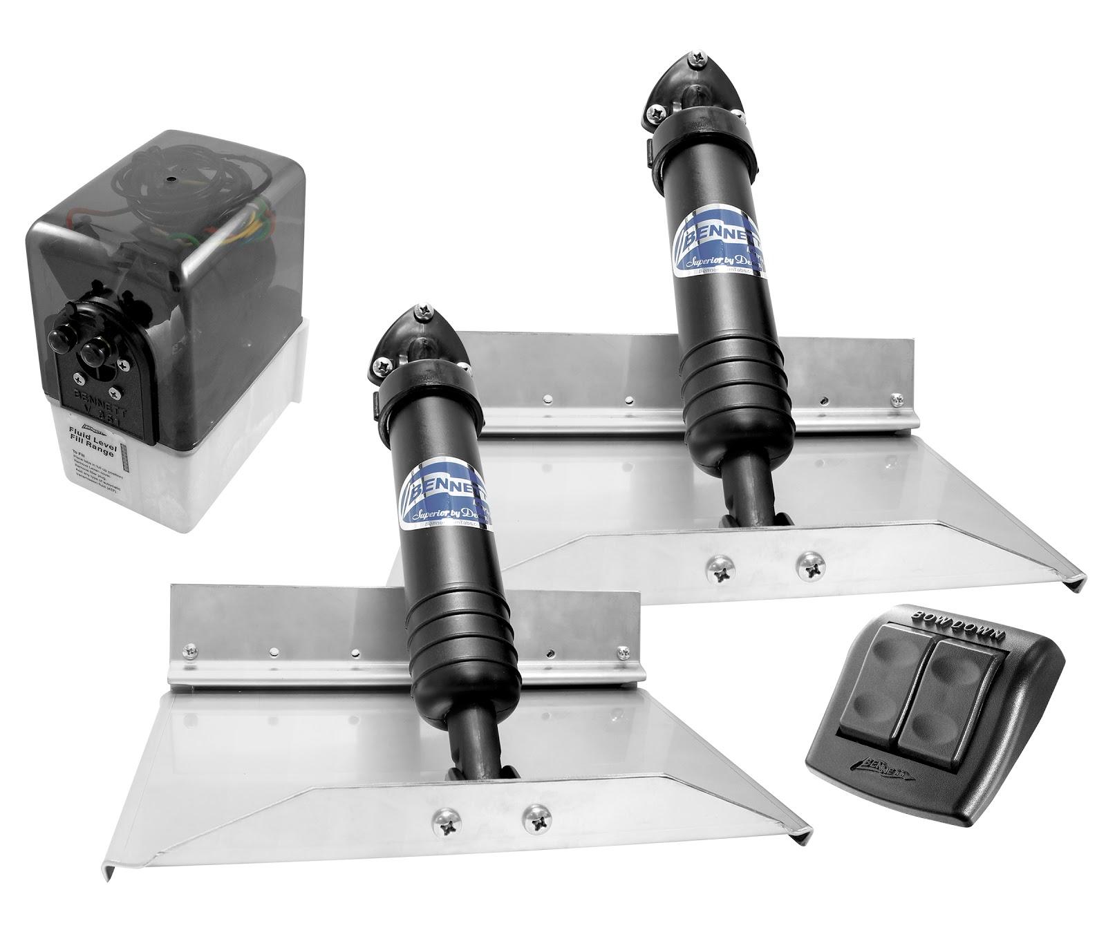 BENNETT MARINE 129E 12X9 Trim Tabs W/Euro Waterproof Rocker - High quality product image showing BENNETT MARINE 129E 12X9 Trim Tabs W/Euro Waterproof Rocker details and features