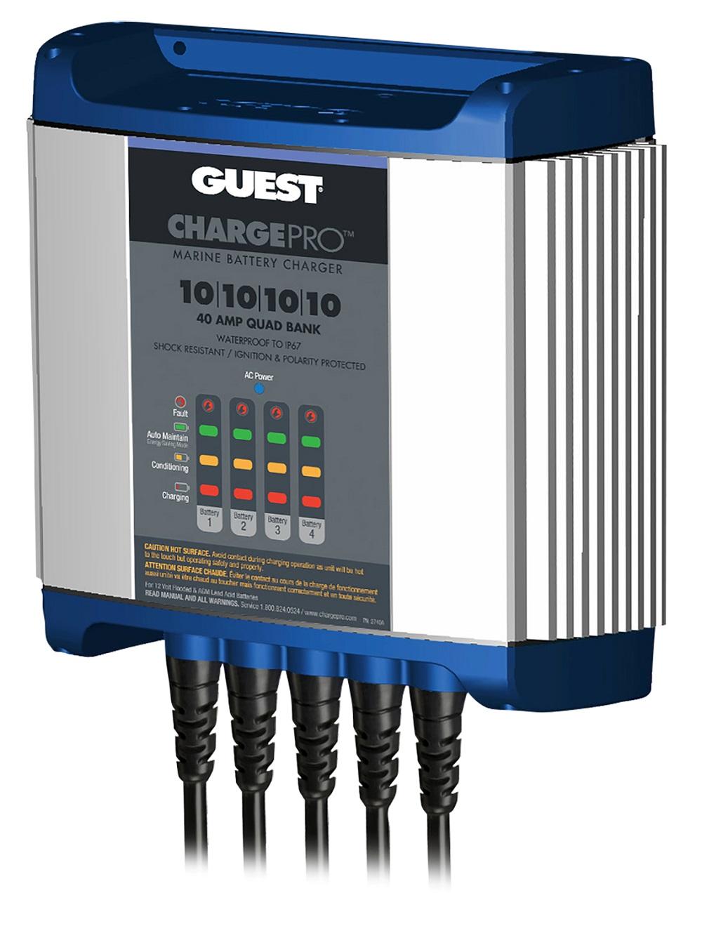 GUEST 2740A 40A 4 Bank 120V Input Battery Charger - High quality product image showing GUEST 2740A 40A 4 Bank 120V Input Battery Charger details and features