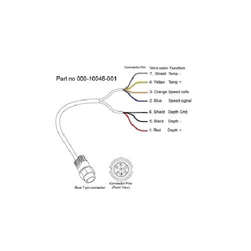 LOWRANCE 000-10046-001 Pigtail Bare Wires To Blue Connector - Product image