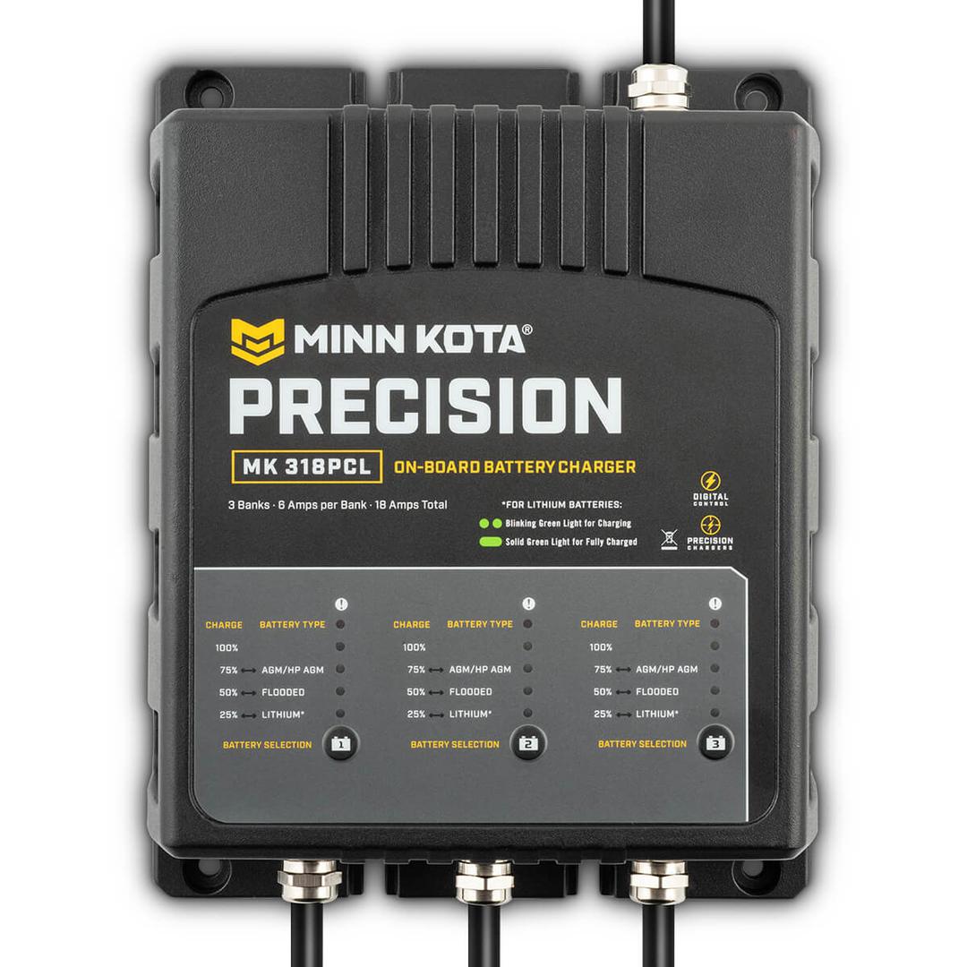 MINN KOTA 1833181 MK318PCL Precision Charger 3 Bank 6 Amps - The Twister Group Tools product