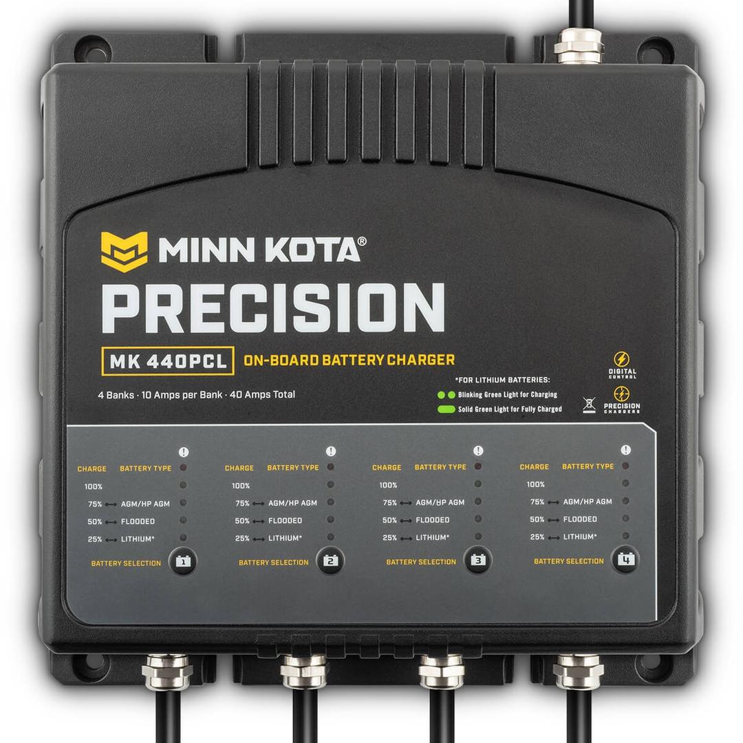MINN KOTA 1834401 MK440PCL Precision Charger 4 Bank 10 Amps - The Twister Group Tools product