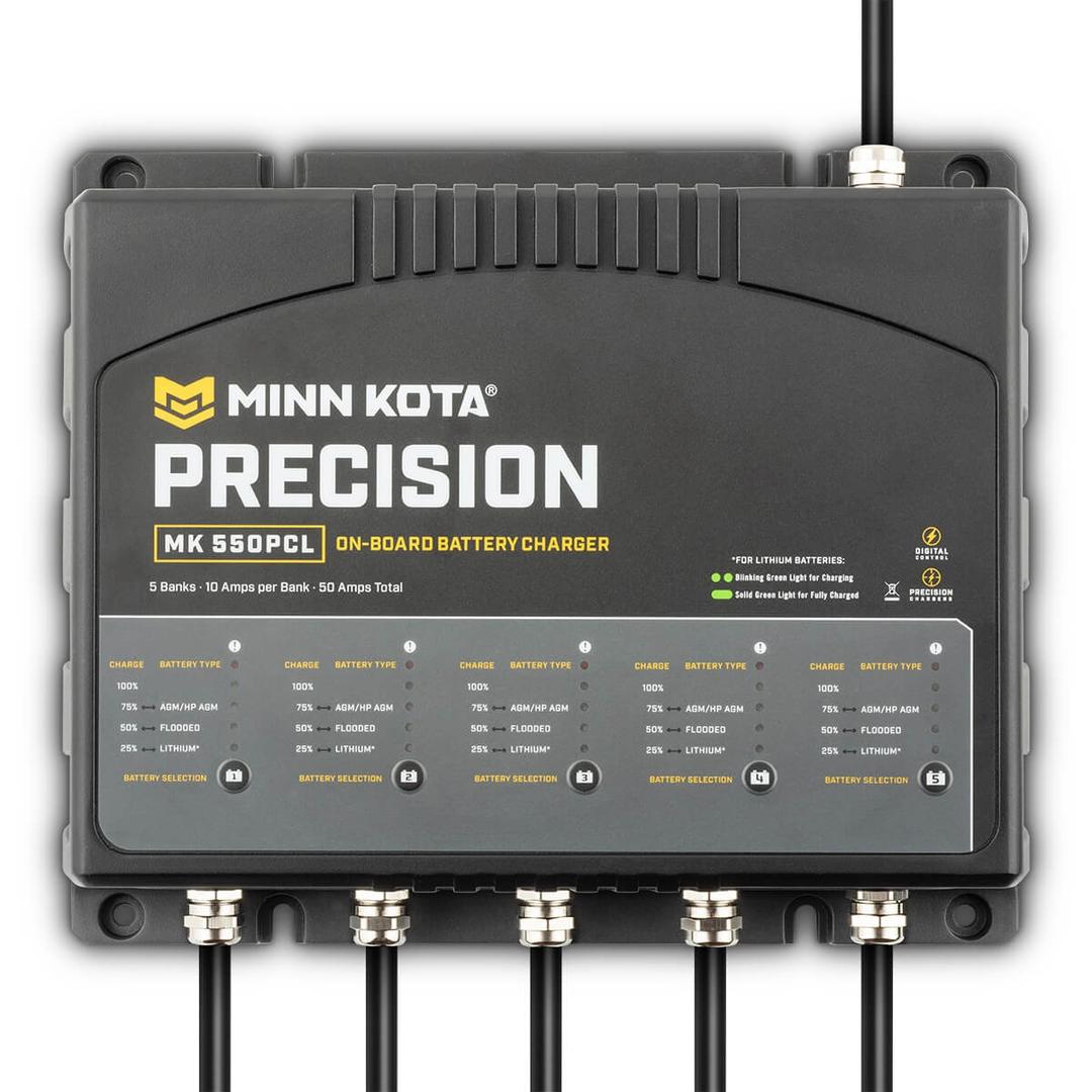 MINN KOTA 1835500 MK550PCL Precision Charger 5 Bank 10 Amps - The Twister Group Tools product