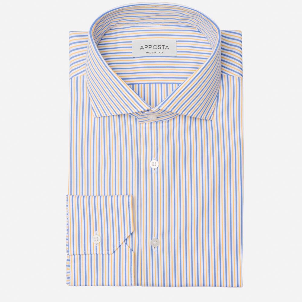 Shirt  striped  multi cotton poplin, collar style  lower spread collar - High quality product image showing Shirt  striped  multi cotton poplin, collar style  lower spread collar details and features Shirt  striped  multi cotton poplin, collar style  lower spread collar - High quality product image showing Shirt  striped  multi cotton poplin, collar style  lower spread collar details and features