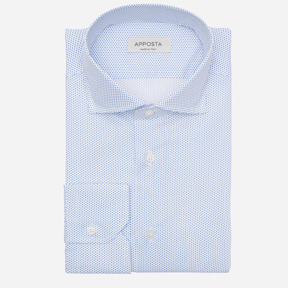 Shirt  polka dot  light blue cotton plain, collar style  lower spread collar from Apposta Shirt  polka dot  light blue cotton plain, collar style  lower spread collar - Apposta Clothing product