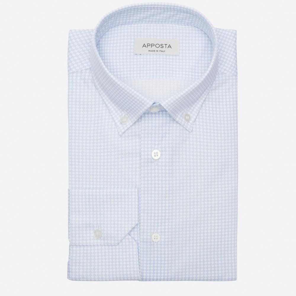Shirt  polka dot  light blue cotton poplin, collar style  small button-down collar from Apposta Shirt  polka dot  light blue cotton poplin, collar style  small button-down collar - Apposta Clothing product