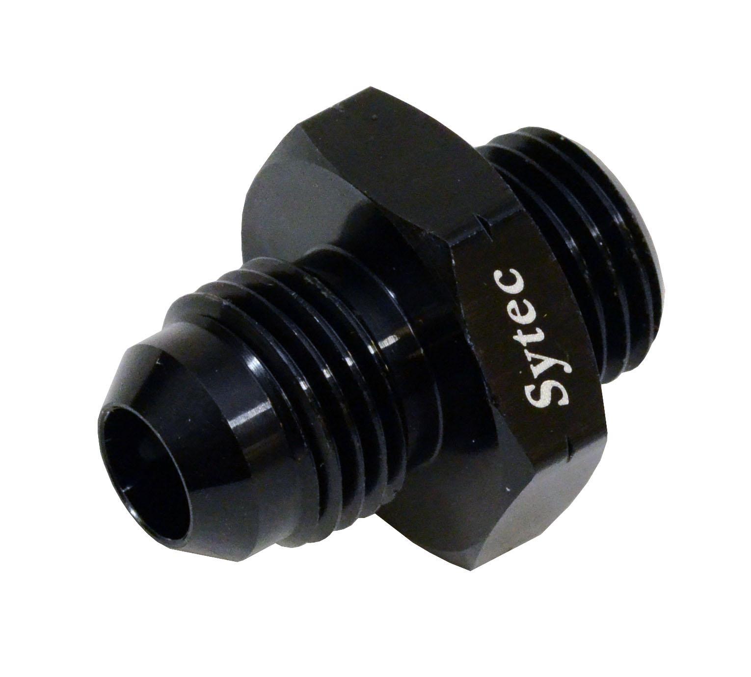 Sytec Alloy Straight Fuel Union Male/Male (Black) (BFU214) - High quality product image showing Sytec Alloy Straight Fuel Union Male/Male (Black) (BFU214) details and features Sytec Alloy Straight Fuel Union Male/Male (Black) (BFU214) - High quality product image showing Sytec Alloy Straight Fuel Union Male/Male (Black) (BFU214) details and features
