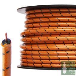 7mm HT Ignition Lead Cable - Gloss OBF Wire Core Cotton Braided from The Green Spark Plug 7mm HT Ignition Lead Cable - Gloss OBF Wire Core Cotton Braided - The Green Spark Plug Automotive product