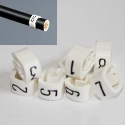 8mm Cable Plug Lead Numbers - Markers 1 to 8 - White 8mm Cable Plug Lead Numbers - Markers 1 to 8 - White