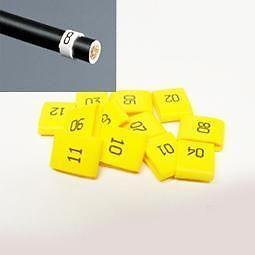 7mm Cable Plug Lead Numbers - Markers 1 to 12 - Yellow - High quality product image showing 7mm Cable Plug Lead Numbers - Markers 1 to 12 - Yellow details and features 7mm Cable Plug Lead Numbers - Markers 1 to 12 - Yellow - High quality product image showing 7mm Cable Plug Lead Numbers - Markers 1 to 12 - Yellow details and features