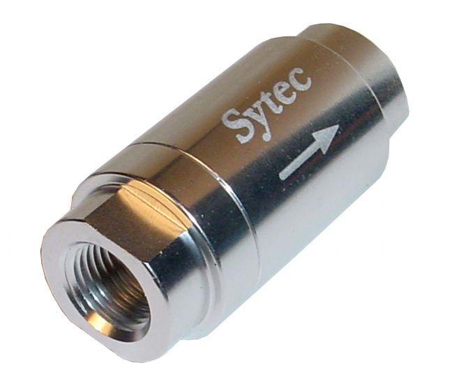 Sytec One Way Valve with 1/8 NPTF Female Connection (Silver) (OWVS000-S) from The Green Spark Plug Sytec One Way Valve with 1/8 NPTF Female Connection (Silver) (OWVS000-S) - The Green Spark Plug Automotive product