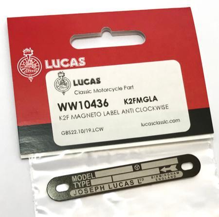 Lucas K2F Black Magneto label (Anti Clockwise) K2FMGLA Motorcycle from The Green Spark Plug Lucas K2F Black Magneto label (Anti Clockwise) K2FMGLA Motorcycle - The Green Spark Plug Automotive product