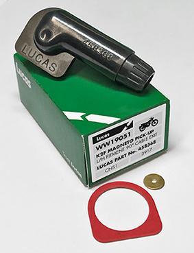 Lucas K2F KVF Magneto Pick Up Left Hand 90 Degree 458368 Clip on Cable Exit from The Green Spark Plug Lucas K2F KVF Magneto Pick Up Left Hand 90 Degree 458368 Clip on Cable Exit - The Green Spark Plug Automotive product