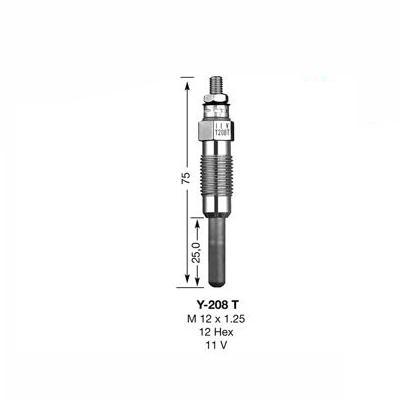 NGK Glow Plug Y-208T (1250) - High quality product image showing NGK Glow Plug Y-208T (1250) details and features NGK Glow Plug Y-208T (1250) - High quality product image showing NGK Glow Plug Y-208T (1250) details and features