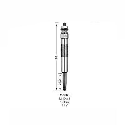 NGK Glow Plug Y-506J (4902) - High quality product image showing NGK Glow Plug Y-506J (4902) details and features NGK Glow Plug Y-506J (4902) - High quality product image showing NGK Glow Plug Y-506J (4902) details and features