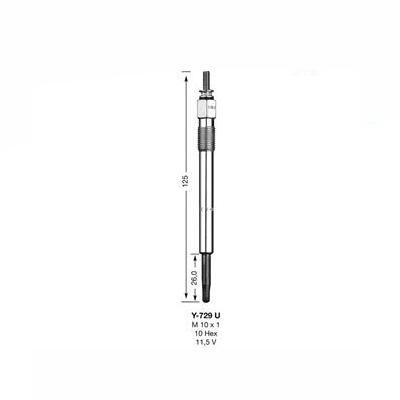 NGK Glow Plug Y-729U (2203) - High quality product image showing NGK Glow Plug Y-729U (2203) details and features NGK Glow Plug Y-729U (2203) - High quality product image showing NGK Glow Plug Y-729U (2203) details and features