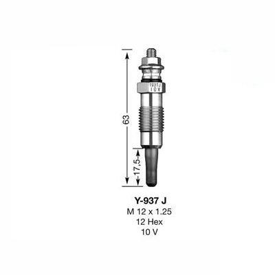 NGK Glow Plug Y-937J (4118) - High quality product image showing NGK Glow Plug Y-937J (4118) details and features NGK Glow Plug Y-937J (4118) - High quality product image showing NGK Glow Plug Y-937J (4118) details and features