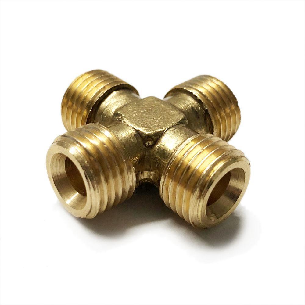 Brass Equal Cross 1/4 O/D - Petrol Fuel Pipe - 1/4 BSP from The Green Spark Plug Brass Equal Cross 1/4 O/D - Petrol Fuel Pipe - 1/4 BSP - The Green Spark Plug Automotive product