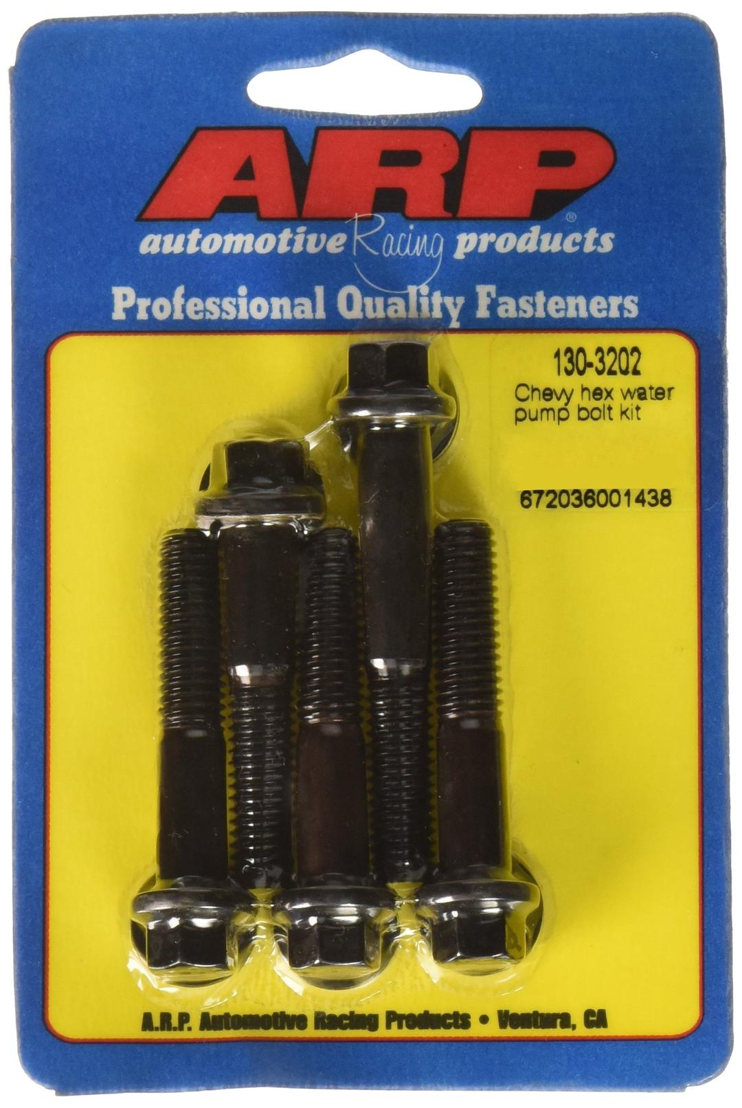ARP 130-3202 Water Pump Bolt Kit, Hex Style, Chrome Moly Steel With Black Oxide Finish, For Select Chevrolet V8 Applications from The Twister Group ARP 130-3202 Water Pump Bolt Kit, Hex Style, Chrome Moly Steel With Black Oxide Finish, For Select Chevrolet V8 Applications - The Twister Group Tools product