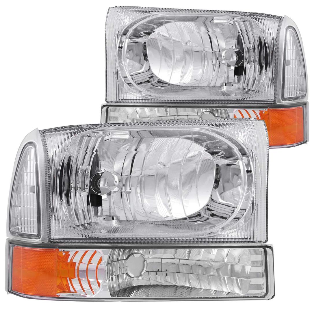 ANZO 111081 Ford Chrome with Corner Amber Headlight Assembly (Pair) from The Twister Group ANZO 111081 Ford Chrome with Corner Amber Headlight Assembly (Pair) - The Twister Group Tools product