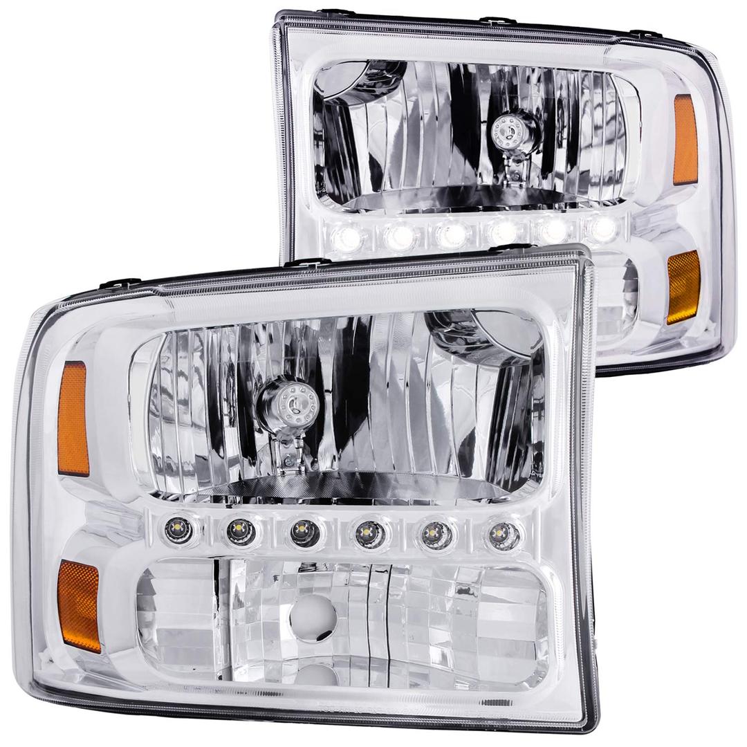 ANZO 111088 Ford Crystal Clear With LED Strip Headlight Assembly (Pair) from The Twister Group ANZO 111088 Ford Crystal Clear With LED Strip Headlight Assembly (Pair) - The Twister Group Tools product