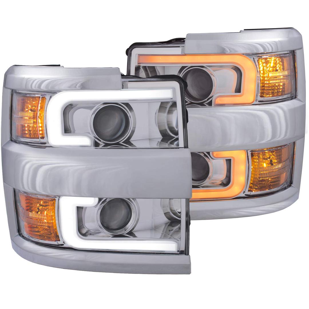 ANZO 111366 CHEVY SILVERADO 2500HD,3500HD 15-19 PROJECTOR SWITCHBACK HEADLIGHT CHROME W/AMBER (CHROME RIM) from The Twister Group ANZO 111366 CHEVY SILVERADO 2500HD,3500HD 15-19 PROJECTOR SWITCHBACK HEADLIGHT CHROME W/AMBER (CHROME RIM) - The Twister Group Tools product
