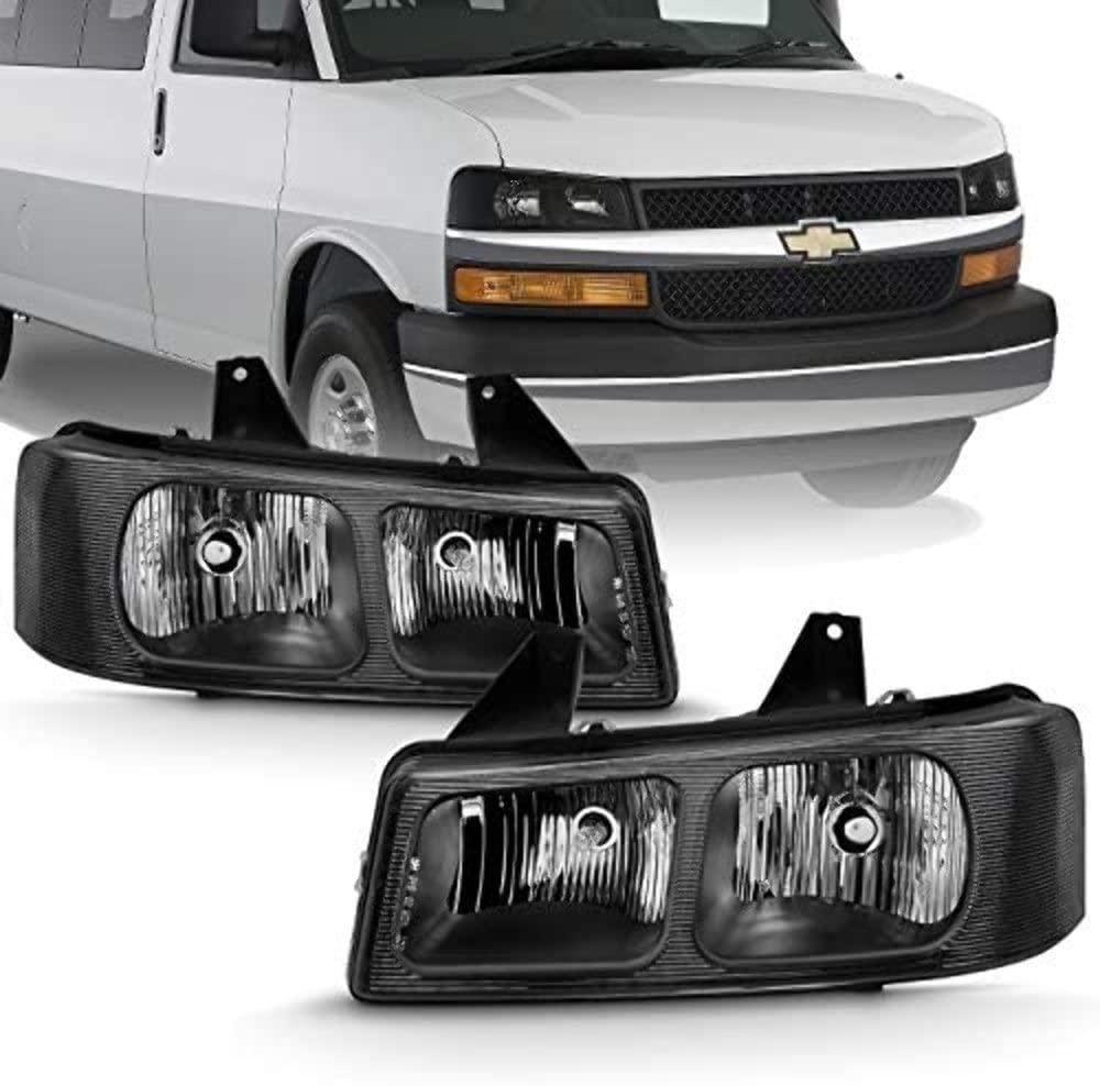 ANZO 111474 2003-2017 Chevy Express Crystal Headlight Black from The Twister Group ANZO 111474 2003-2017 Chevy Express Crystal Headlight Black - The Twister Group Tools product