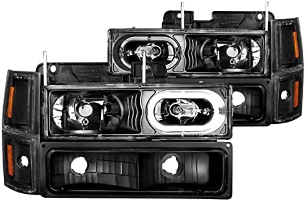 ANZO 111507 88-98 Chevrolet C1500 Crystal Headlights Black Housing w/Signal and Side Marker Lights from The Twister Group ANZO 111507 88-98 Chevrolet C1500 Crystal Headlights Black Housing w/Signal and Side Marker Lights - The Twister Group Tools product
