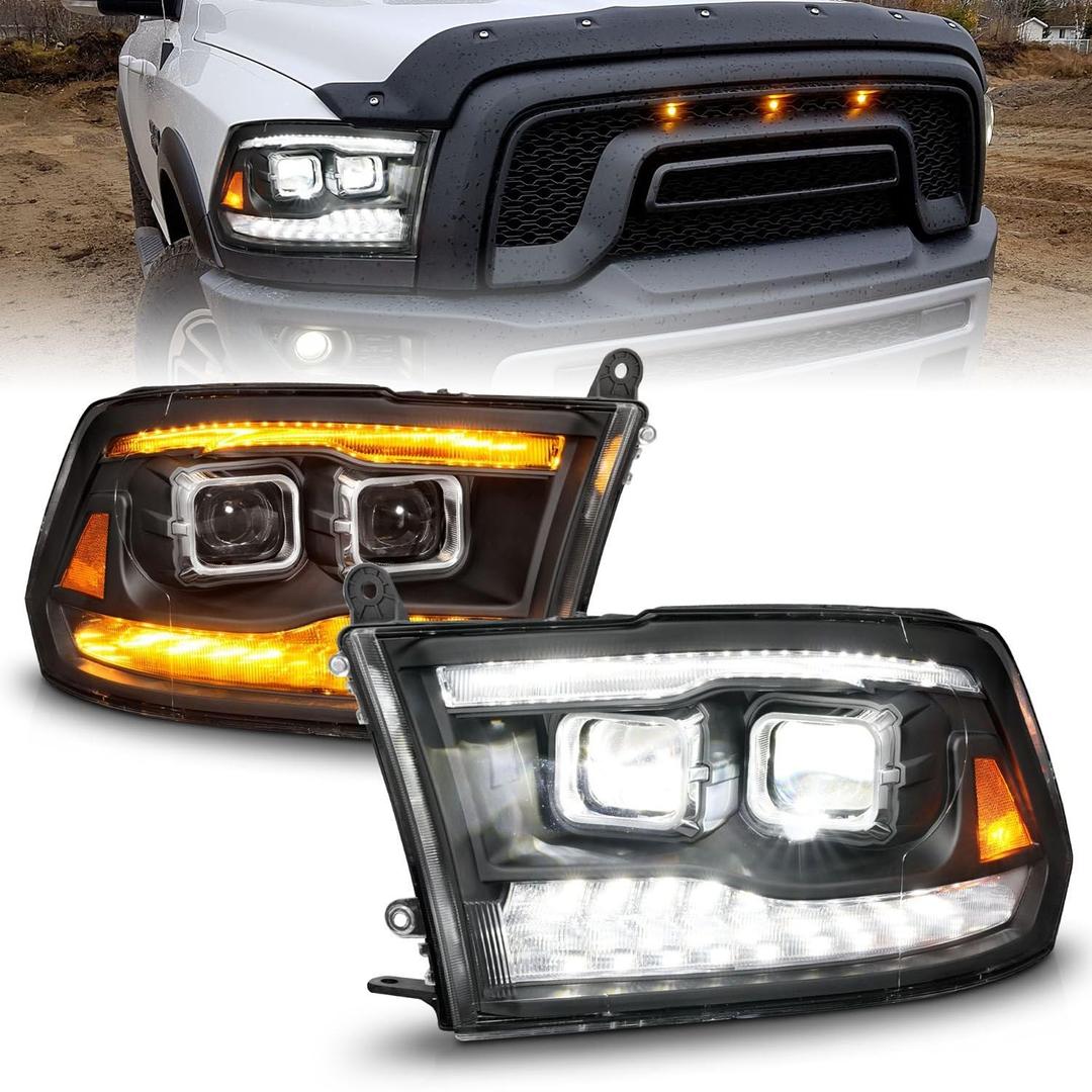 ANZO 111595 Black Dual Projector LED Headlights With LED DRL And Sequential Turn Signal from The Twister Group ANZO 111595 Black Dual Projector LED Headlights With LED DRL And Sequential Turn Signal - The Twister Group Tools product