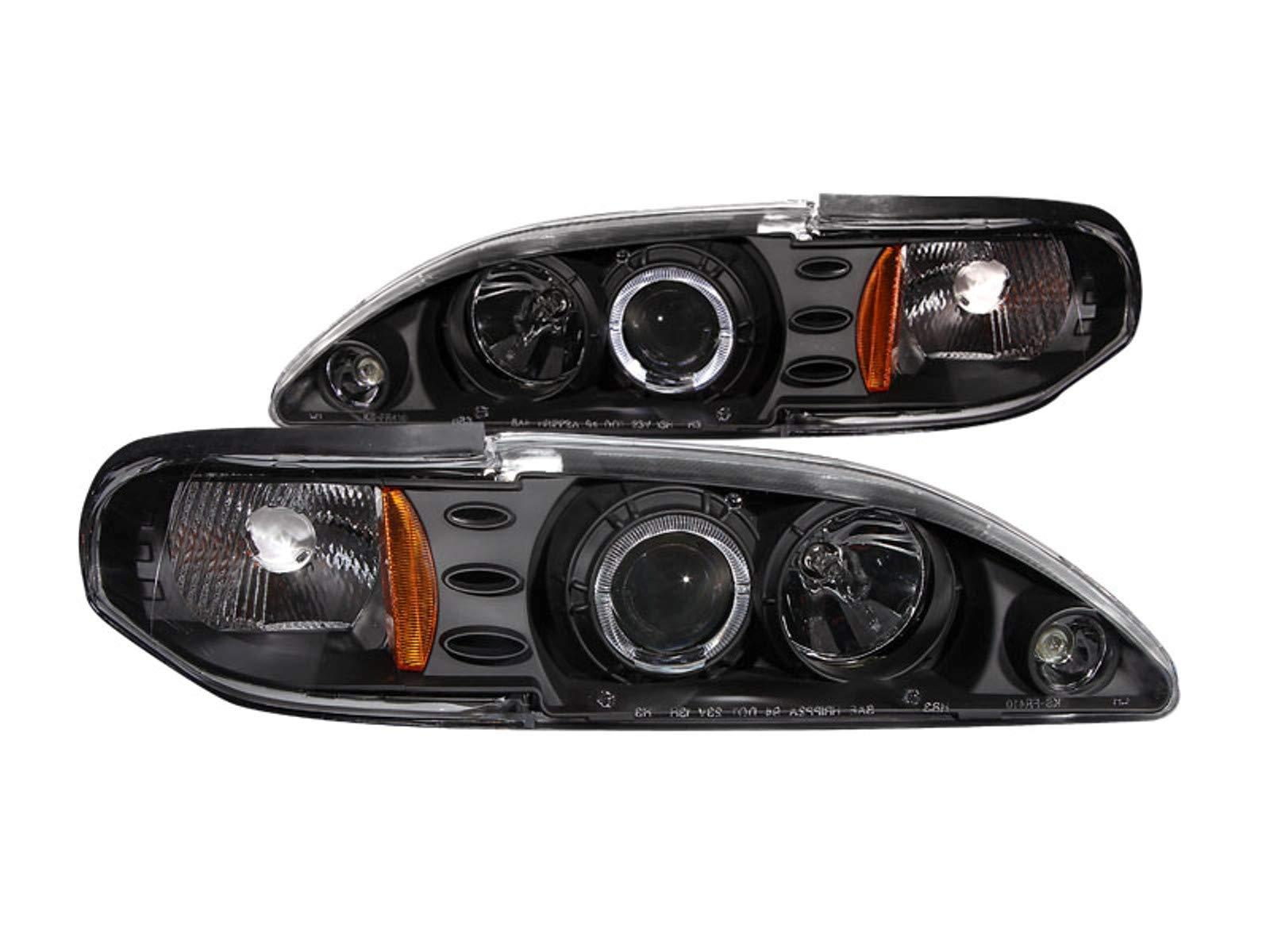 ANZO 121038 Headlight Assembly; Halogen Bulb; Projector Beam With Halo; Clear Lens With Amber Reflectors; Black Housing; Set Of 2 - High quality product image showing ANZO 121038 Headlight Assembly; Halogen Bulb; Projector Beam With Halo; Clear Lens With Amber Reflectors; Black Housing; Set Of 2 details and features ANZO 121038 Headlight Assembly; Halogen Bulb; Projector Beam With Halo; Clear Lens With Amber Reflectors; Black Housing; Set Of 2 - High quality product image showing ANZO 121038 Headlight Assembly; Halogen Bulb; Projector Beam With Halo; Clear Lens With Amber Reflectors; Black Housing; Set Of 2 details and features