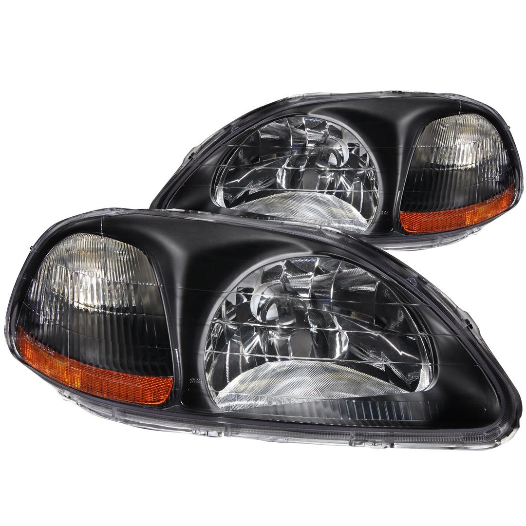 ANZO 121067 Honda Civic Crystal Black Headlight Assembly (Pair) from The Twister Group ANZO 121067 Honda Civic Crystal Black Headlight Assembly (Pair) - The Twister Group Tools product
