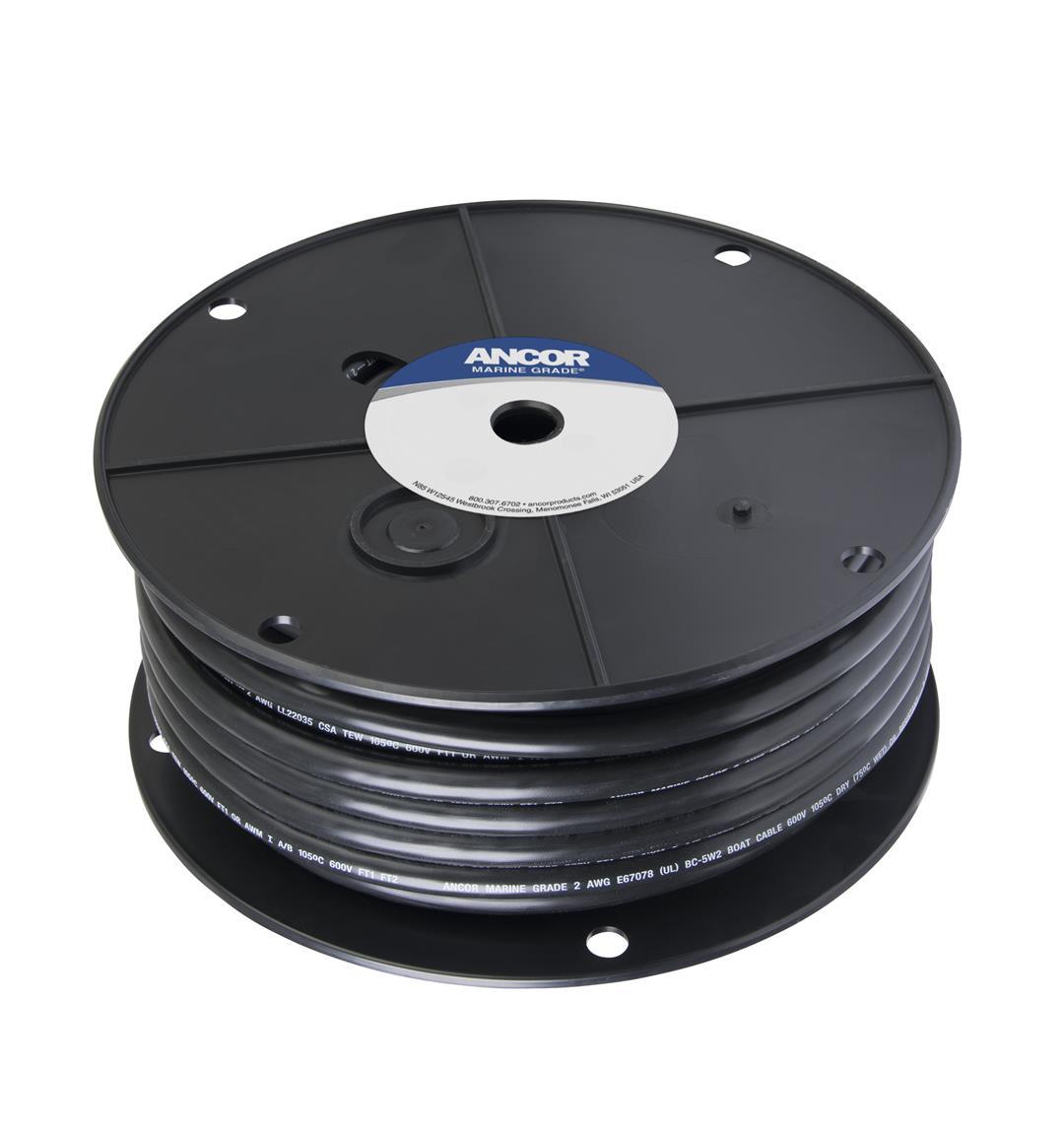 ANCOR 114040 Tinned Copper Battery Cable, 2 AWG (32mm2), Black - 400ft from The Twister Group ANCOR 114040 Tinned Copper Battery Cable, 2 AWG (32mm2), Black - 400ft - The Twister Group Tools product