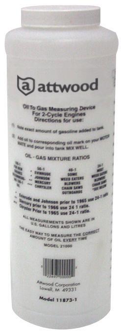 ATTWOOD 118731 11873-1 Wide-Mouth Marine Fuel/Oil Mixing Bottle 1-Quart from The Twister Group ATTWOOD 118731 11873-1 Wide-Mouth Marine Fuel/Oil Mixing Bottle 1-Quart - The Twister Group Tools product