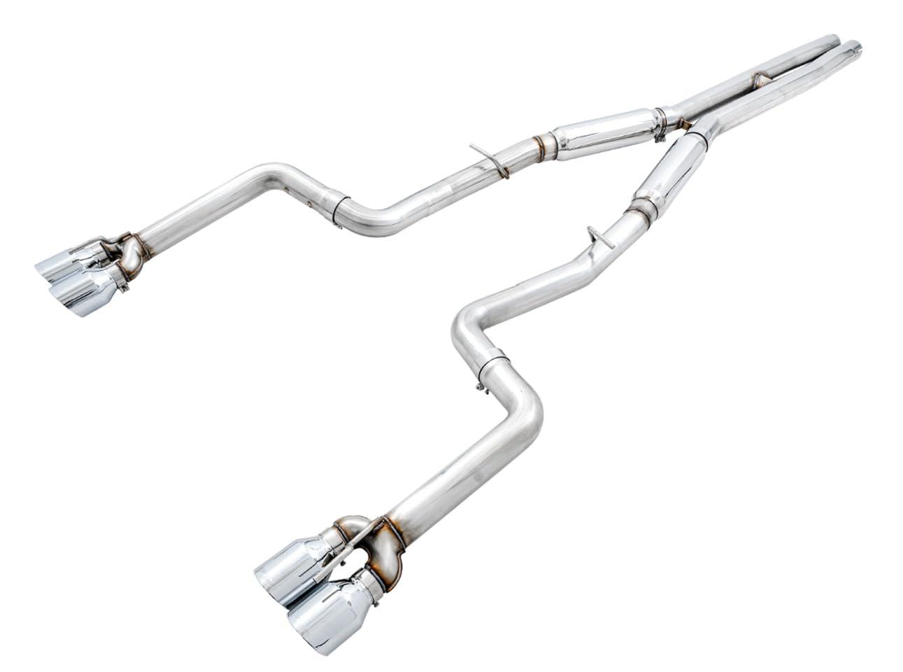 AWE 3015-42136 Exhaust System Kit; Track Edition Cat-Back System; Stainless Steel; Without Muffler; Dual Exhaust; Rear Exit; 4.5 Inch Chrome Silver Quad Tips - High quality product image showing AWE 3015-42136 Exhaust System Kit; Track Edition Cat-Back System; Stainless Steel; Without Muffler; Dual Exhaust; Rear Exit; 4.5 Inch Chrome Silver Quad Tips details and features AWE 3015-42136 Exhaust System Kit; Track Edition Cat-Back System; Stainless Steel; Without Muffler; Dual Exhaust; Rear Exit; 4.5 Inch Chrome Silver Quad Tips - High quality product image showing AWE 3015-42136 Exhaust System Kit; Track Edition Cat-Back System; Stainless Steel; Without Muffler; Dual Exhaust; Rear Exit; 4.5 Inch Chrome Silver Quad Tips details and features